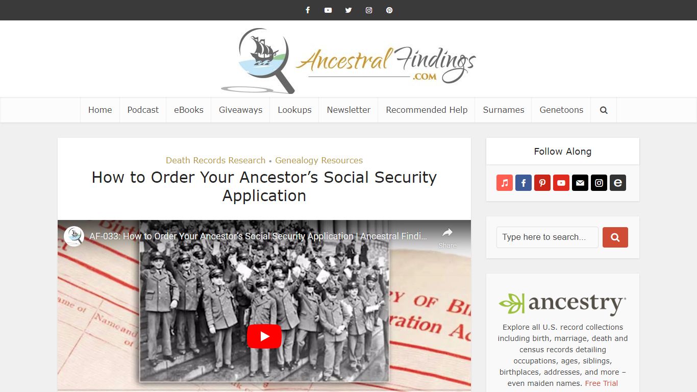 How to Order Your Ancestor’s Social Security Application